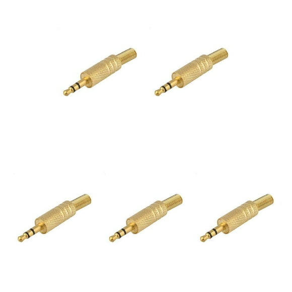 tredstone Cordon de Voiture 1 m Câble Audio en Nylon 3,5 mm Câble Mâle à Mâle Câble Audio en Tissu Fiche Or pour Haut-Parleur 5 Ensembles