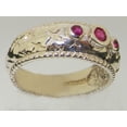 thumbnail image 4 of LBG British Made 925 Sterling Silver Natural Ruby Womens Band Ring - 33 size options, 4 of 7