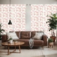 thumbnail image 2 of Ambesonne Pastel Window Curtains, Soft Spring Floral Motif, Each 28" W x 84" L, Brown Pale Pink White, 2 of 5