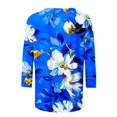 thumbnail image 4 of Nrmvnmi Womens 3/4 Length Sleeve Cotton Tops Casual Floral Print Round Neck Tie Dye Summer Tops Loose Fit Elastic and Lightweight Blouse For Women, 4 of 5