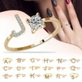 thumbnail image 2 of Adjustable Initial Crystal Inlaid Initial Rings for Women Golden Letters A-Z 26 Alphabet Rings Personalized Jewelry Gift Y, 2 of 6