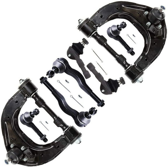 CCIYU Front Upper Control Arm And Ball Joint Front Lower Ball Joint Outer Inner Tie Rod End fit for 1997-2004 for Mitsubishi Montero Sport 8pcs Suspension Kit