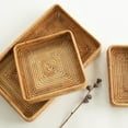 thumbnail image 2 of Bamboo Rattan Woven Storage Baskets,Rectangular Fruit Bread Trays,Wicker Woven Baskets for Home Decor,Multifunctional Storage Baskets for Organizing Tabletop Bathroom Kitchen,3pcs,(L+M+S), 2 of 6