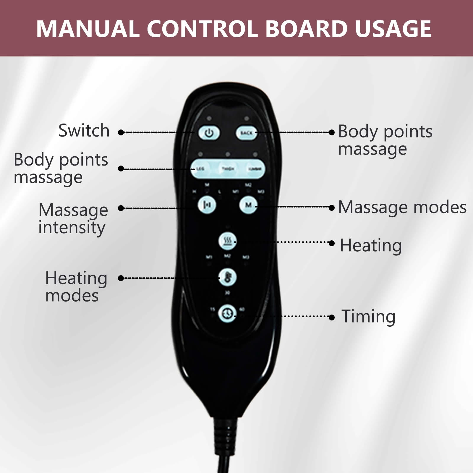 MAYEERTY Red Single Motor Power Lift Recliner Chair, 155° Recline PU Massage Heat Chair with USB for Elderly Living Room