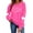 Hot Pink, variant on Women's Multi-Color Heart Print Long Sleeve Top - Warm Winter Casual Daily Wear