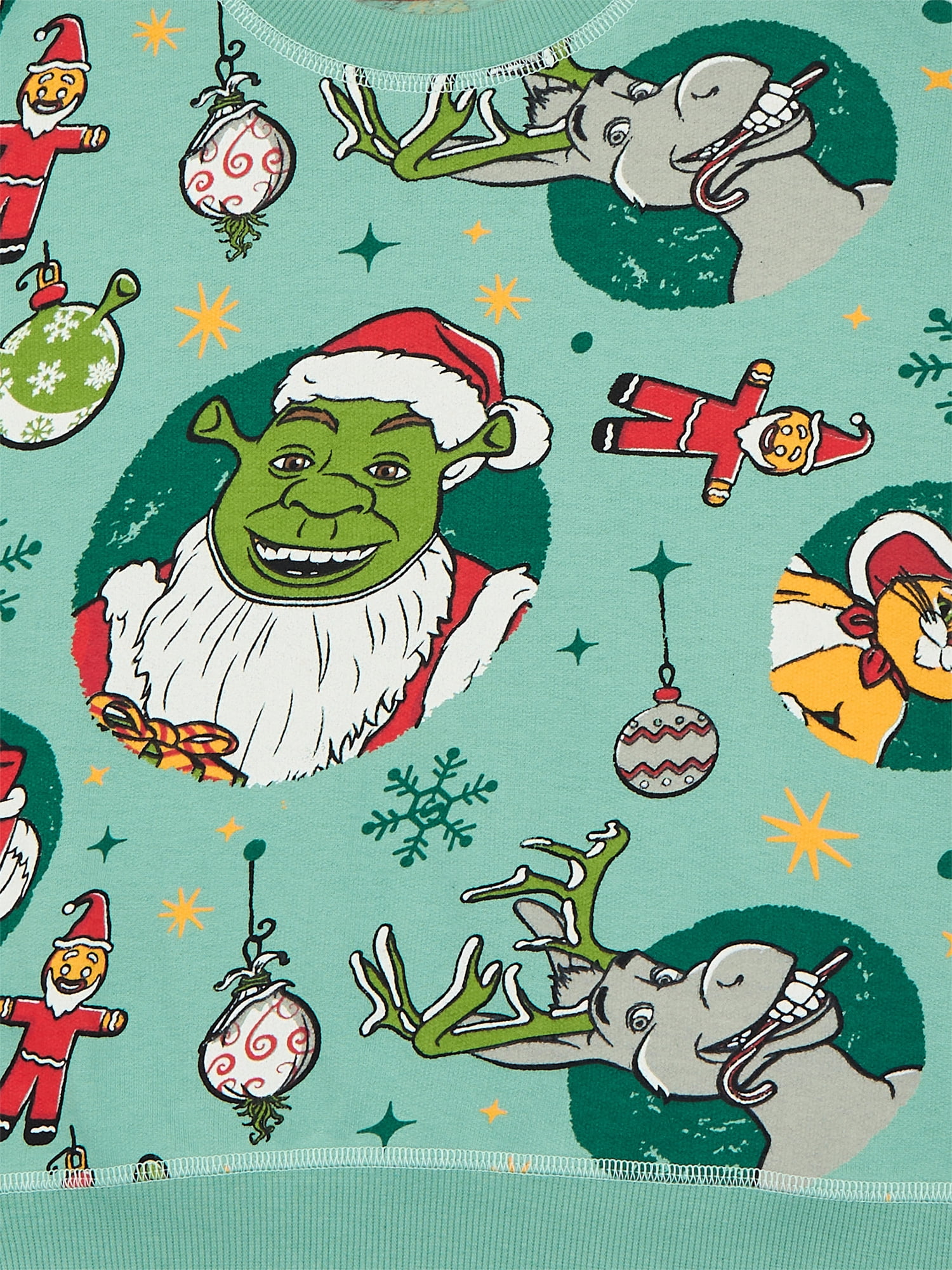Shrek Toddlers' Christmas Print Crewneck Sweatshirt with Long Sleeves, Sizes 12M-5T