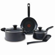 T-fal Initiatives, 6 Piece Pots and Pans Non-Stick Cookware Set, Grey