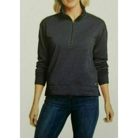 Eddie Bauer Women's 1/4 Zip Camp Fleece Pullover Heather Grey Medium