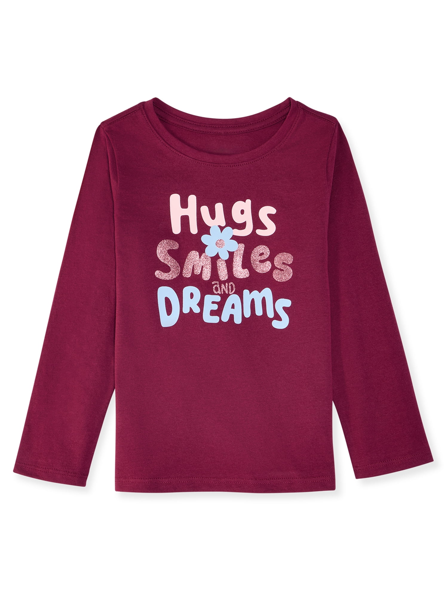 Garanimals Baby & Toddler Girl Long Sleeve Shirts, Single & 3-Pack, Sizes 0-6T