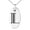 Silver, variant on Stainless Steel Letter L Initial Metro Retro Monogram Engraved Small Oval Charm Pendant Necklace