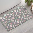 thumbnail image 2 of Pioneer Flower Floral Print Pattern Bathroom Rugs Mat, Non Slip Microfiber Bathroom Rug with Rubber Backing, Soft Mats for Bathroom Floor Tub Shower, 17"x30", 2 of 5