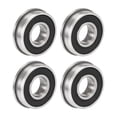 thumbnail image 1 of Unique Bargains F6001-2RS 12x28x8mm Double Scellé Roulements à Billes à Bride en Acier Chromé 4 Pack, 1 of 5