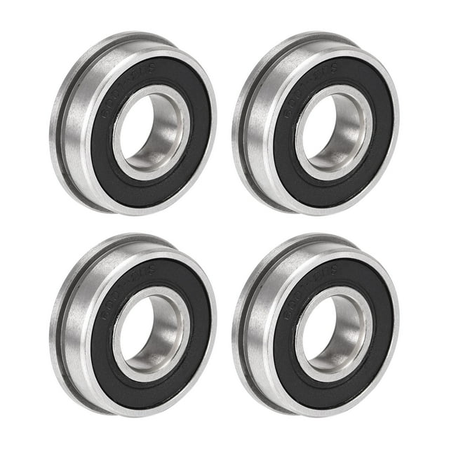 Unique Bargains F6001-2RS 12x28x8mm Double Scellé Roulements à Billes à Bride en Acier Chromé 4 Pack