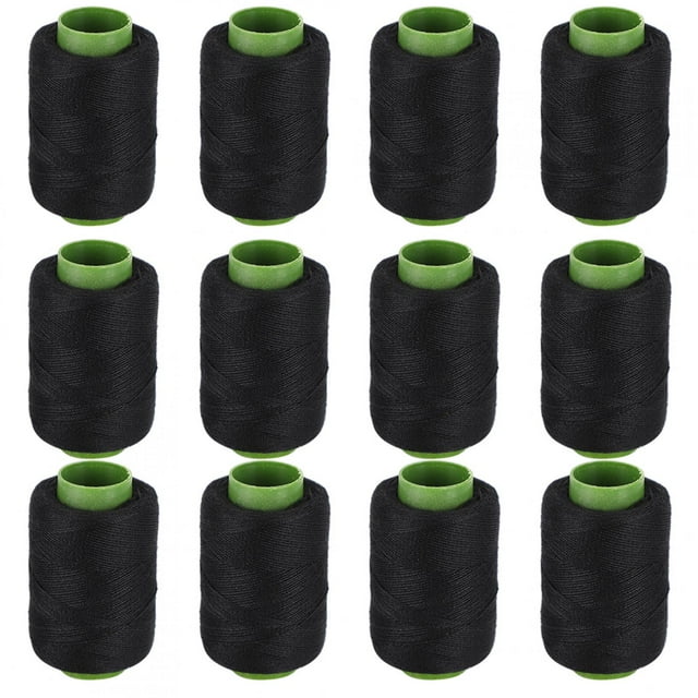 Hilo De Coser De Poliéster Fuerte, Hilo De Coser Negro, Tapicería De Lona, ??cortinas Para El Hogar Para Decoración De Costura ANGGREK Arte y Manualidades