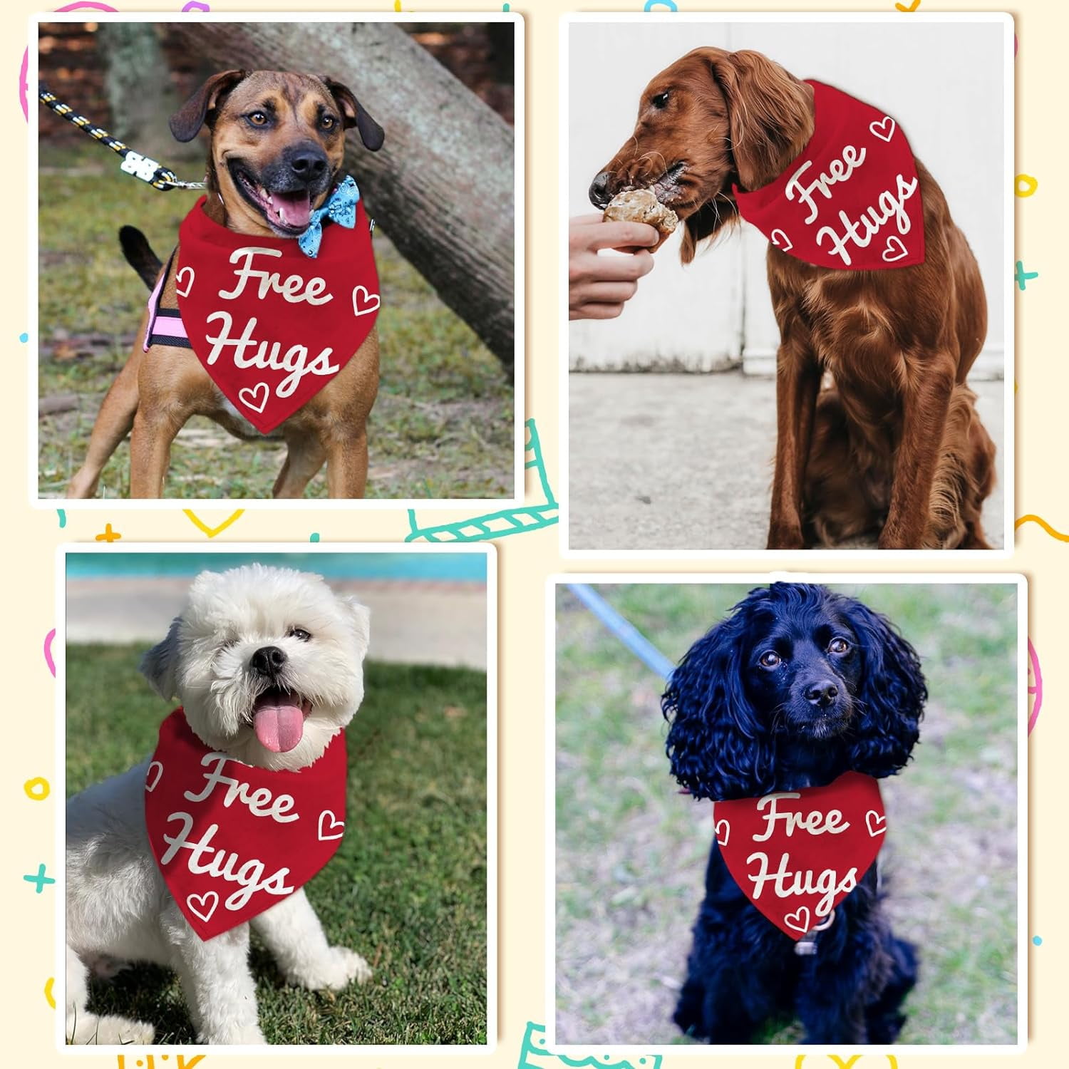 Free hugs dog bandana hotsell
