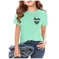 thumbnail image 2 of WEIYLL T-Shirts Graphiques pour Filles Manches Courtes Été Col Rond Ville Hauts Doux Imprimés pour Enfants de 8-9 Ans, 2 of 6