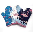 thumbnail image 3 of Oven Mitts 1 Paa Heat Resistant Oven Mitts Non-Slip Flamingo Pattern Kitchen, 3 of 3