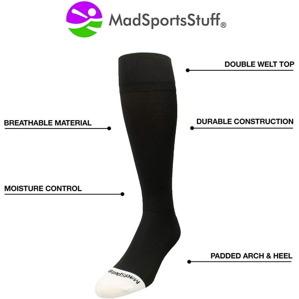 Buy MadSportsStuff Pro Line Baseball Socks and Belt Combo (Black, Small) at