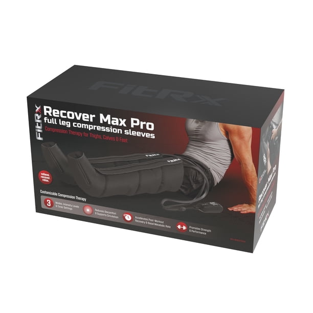 FitRx Recover Max Pro Full Leg Compression Massager, Air