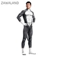 thumbnail image 4 of Traje de gato de animales de Zawaland para pareja, disfraz de lobo de nieve con cremallera en la entrepierna y cola, traje de cosplay para fiesta de Halloween, mono Zentai, 4 of 5