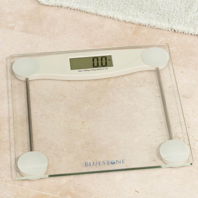 Bluestone Digital Glass Bathroom Scale with LCD Display