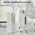 thumbnail image 4 of ATTACK SHARK X86 75% Wireless Gasket Mechanical Keyboard with Knob, CNC Aluminum Turd, 3 Mode Connectivity,82 Key Hot Swappable,Custom Linear Switches RGB Gaming Keyboard for Win/Mac/Linux-Star White, 4 of 10