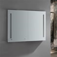 thumbnail image 3 of Pemberly Row 48x36" LED Lighting Aluminum Bathroom Medicine Cabinet in Mirrored, 3 of 14