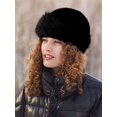 thumbnail image 7 of Gustave Faux Fur Russian Hat Furry Beanie Winter Warm Fluffy Bucket Hat Fisherman Cap for Women Girls - Black, 7 of 7