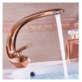 thumbnail image 5 of Rose Gold Basin Faucet Modern Bathroom Sink Mixer Tap Brass Wash basin Faucet Single Handle Single Hole Crane For Bathroom, 5 of 7