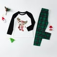 thumbnail image 6 of Penkiiy Christmas Pajamas for Family Matching Pjs Set, Green Plaid Reindeer Holiday Xmas Pajamas for Women Men Kids White 4-5 Years, 6 of 7