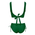 thumbnail image 6 of UTSJKR Women's High Waisted Bikini Sets Swimsuits for 2 Piece Hawaiian Tropical Summer Fashion Swim Cami Bra Ruffles Bathing Sets Green XXL, 6 of 6