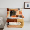 thumbnail image 5 of Homewish Vintage Oil Painting Queen Comforter Set,Retro Geometric Art Comforter Sets Queen,Orange,Reversible,3pcs,1 Comforter and 2 Pillowcases, 5 of 7