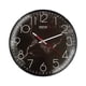 thumbnail image 1 of Reloj De Pared Análogo Diseño Mármol Cóncavo 30 Cm Bisel Delgado, Negro, 1 of 4
