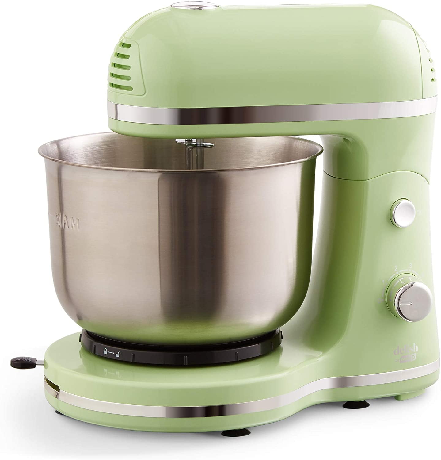 Delish by DASH Compact Stand Mixer 3.5 Quart with Beaters & Dough Hooks