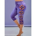 thumbnail image 1 of Talla grande Estrellas florales Imprime Getgings Rosegal Leggings de talla grande, 1 of 5