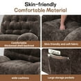 thumbnail image 4 of Korser Power Swivel Rocker Recliner Chair with USB Ports Chenille for Living Room,Brown, 4 of 7