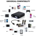 thumbnail image 2 of Portable AA Battery Travel Charger Compatible with Google Chromebook/PixelBook Go/Pixel Slate with LED Light! (Takes 4 AA Batteries,USB Type-C) [BLACK], 2 of 5