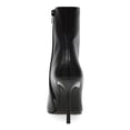 thumbnail image 3 of STEVE MADDEN Womens Black Padded Elysia Pointed Toe Stiletto Zip-Up Leather Booties 9.5 M, 3 of 4