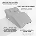 thumbnail image 3 of COOKCOK Relax Cush Pillow, Ergonomic Multi-Positional Wedge Pillow, Scientific Zoning Design for Effective Chin & Back Pain Relief, Memory Foam Bed Wedge Pillow for Reading, Massage, Grey, 3 of 8
