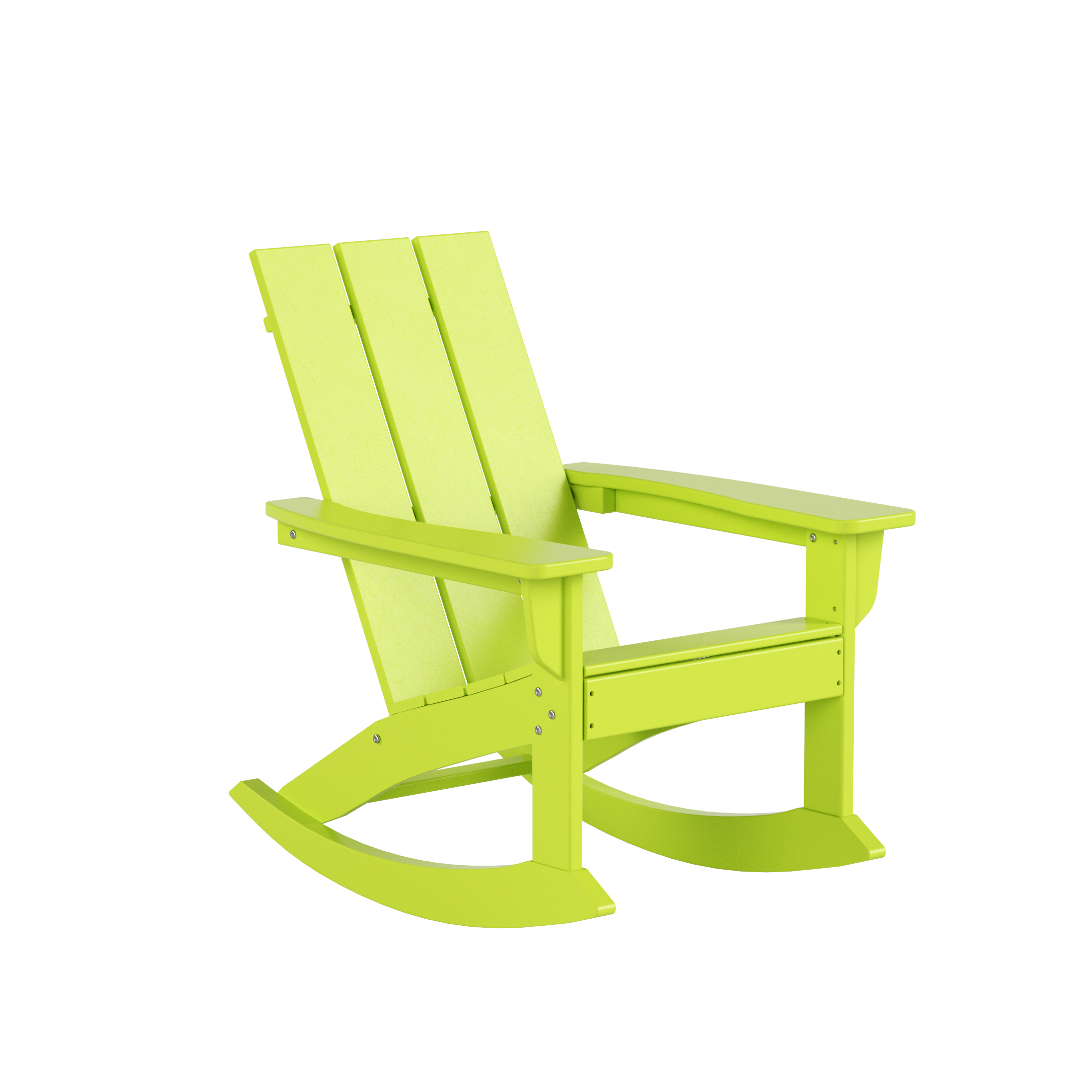 GARDEN Set of 2 Modern Plastic Outdoor Rocking Chairs for Patio Porch, Lime