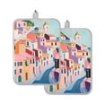 thumbnail image 7 of Yayeee Pot Holders Kitchen Heat Resistant with Pocket 7"x9.8" Cotton Oven Cooking Hot Pads, Abstract Painting, 7 of 7