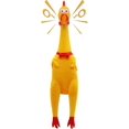 thumbnail image 1 of [Sobrecarga] Juguete para perros y pollo con chirrido, grande, 30 cm, pollo de goma amarillo para apretar y gritar, para mascotas o niños, 1 of 5