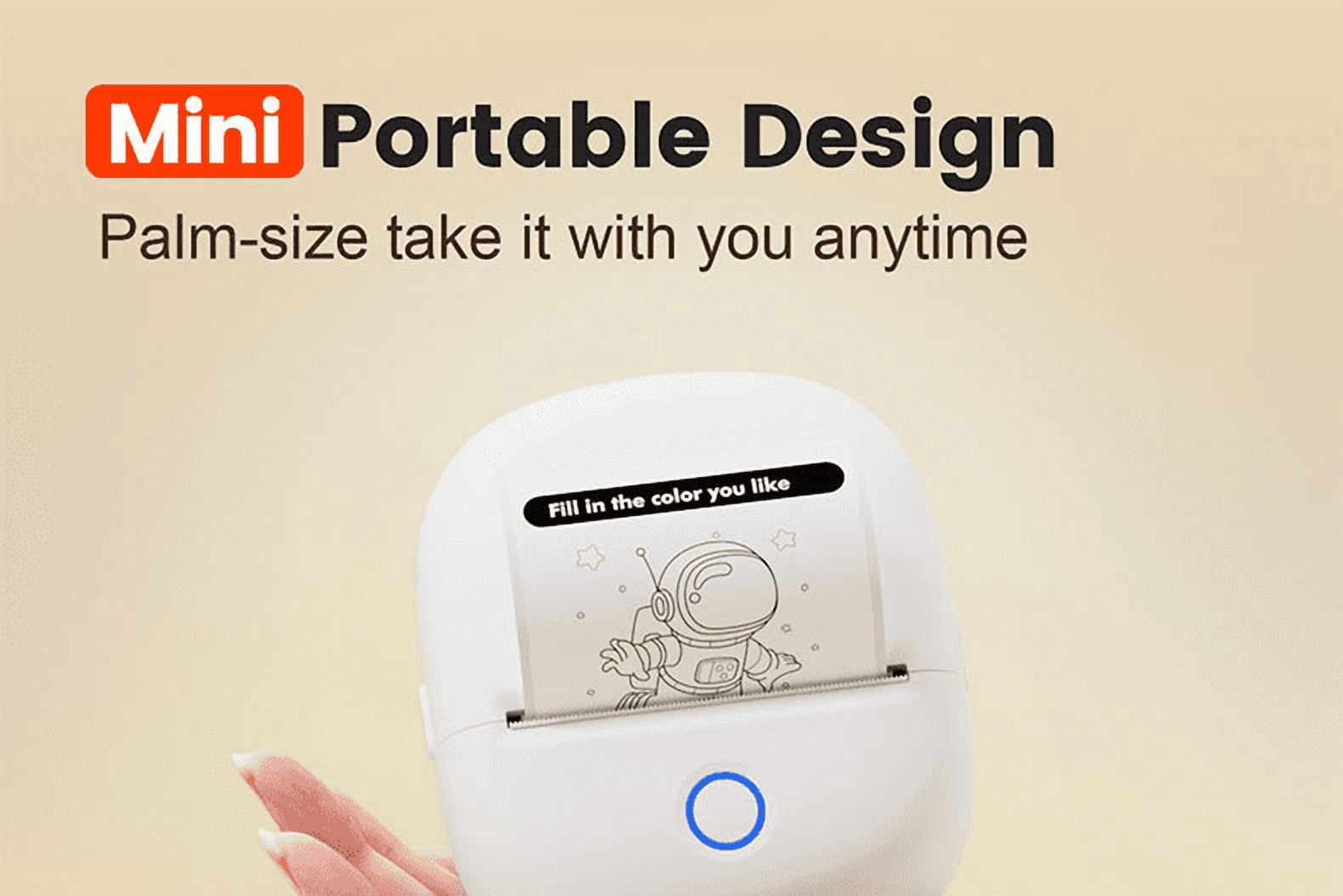 Mini Bluetooth Thermal Label & Photo Printer, Portable Inkless Pocket Printer with AI Anime Effect, OCR Scan-to-Print, Compatible with iOS & Android, for Notes, Study, Journal, Labels & Photos