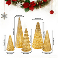 thumbnail image 5 of Set of 5 Illuminated Mercury Christmas Trees 2026 Upgrade LED Silver Xmas Tree Figurines for Tabletop Mantel Holiday Centerpiece Décor, Silver, Trees, 5 of 7