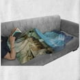 thumbnail image 6 of Modern Soft Flannel Fleece Blanket, Vivid Blue Swimming Pool in Spa Interior Resort Relaxation and Theraphy Theme, Cozy Plush for Indoor and Outdoor Use, 50" x 70", Blue Aqua Beige, by Ambesonne, 6 of 6