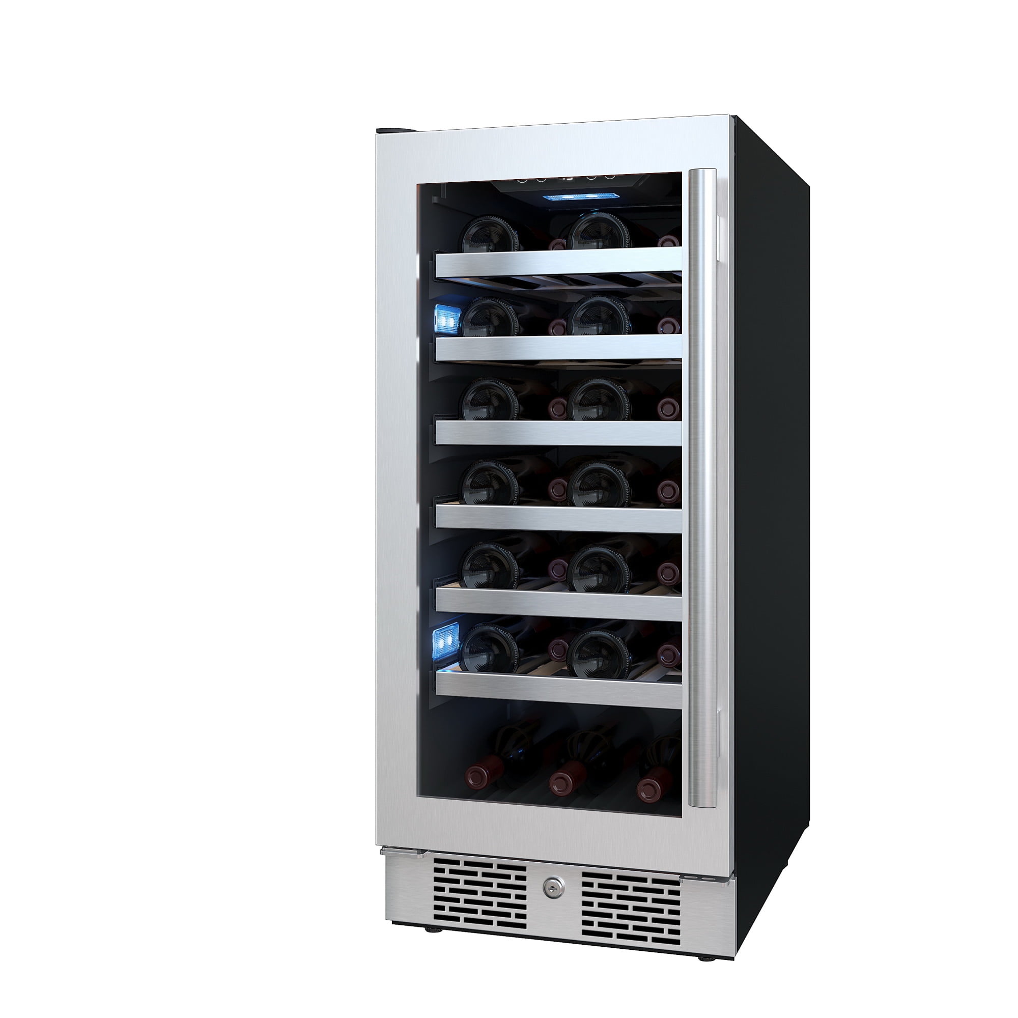 Avallon Awc152szlh 15" Wide 27 Bottle Capacity Single Zone Wine Cooler - Stainless Steel