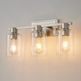 thumbnail image 3 of Deyidn 3-Light Modern Vanity Light - Wall Mounted Bathroom Mirror Lighting with Glass Shade, Farmhouse Style for Bedroom/Dressing Room, 3 of 11