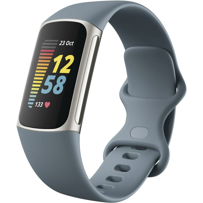 Fitbit Charge 5 Fitness Tracker Steel Blue and Platinum