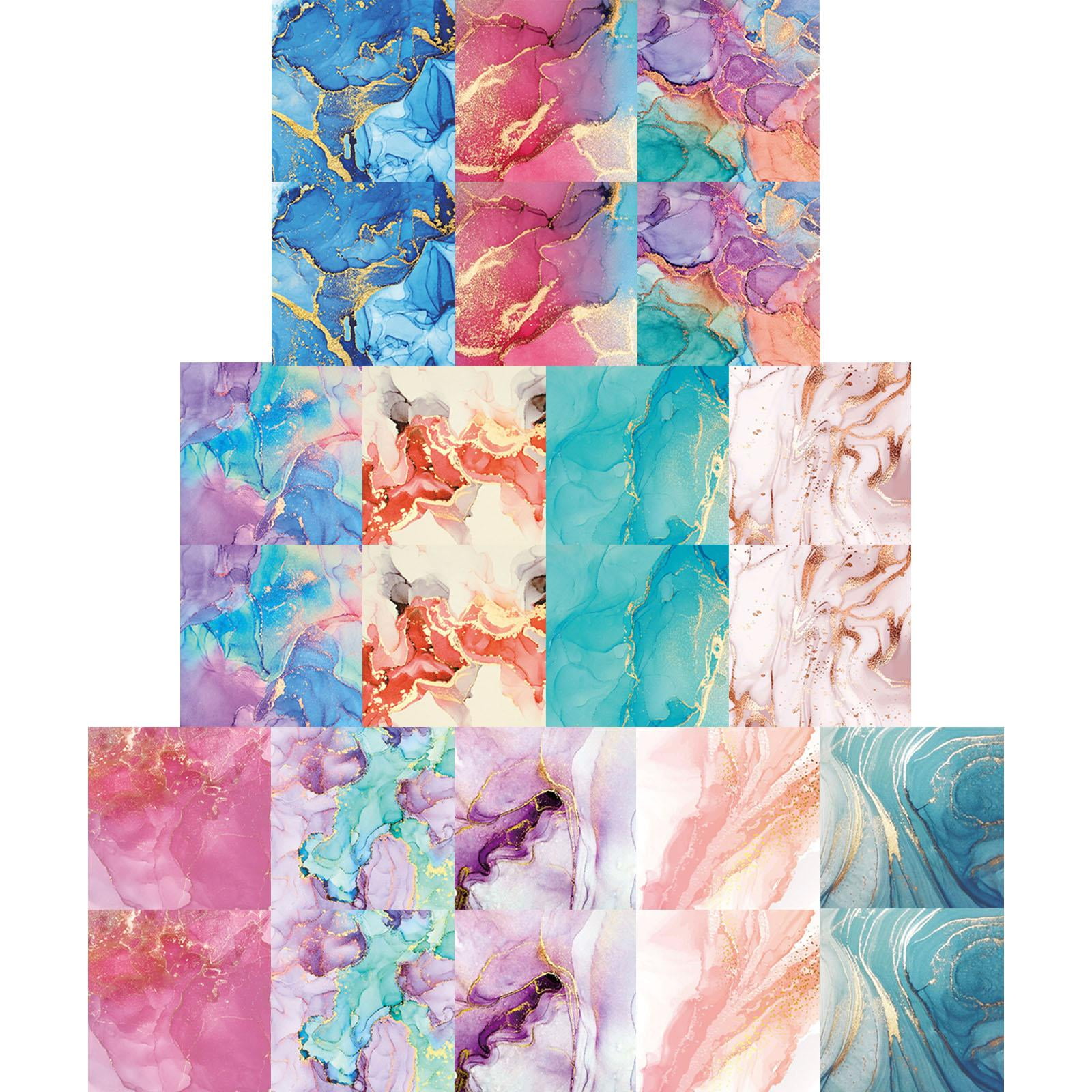 Buy Scrapbook Paper Pad Marbled Album 24 Sheets Cardstock Multicolour