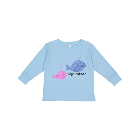 

Inktastic Big Brother with Lil Sister Gift Toddler Boy Girl Long Sleeve T-Shirt